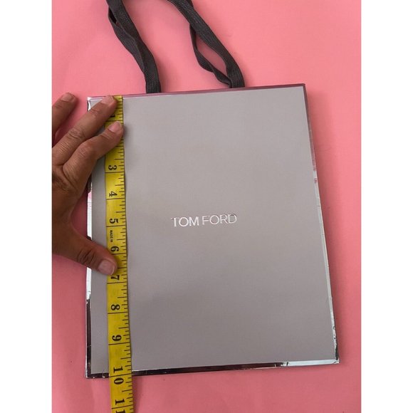 Tom Ford Reusable Shopping Paper Bag Gift Silver 10" x 8.5" x 4.5" - Picture 4 of 8